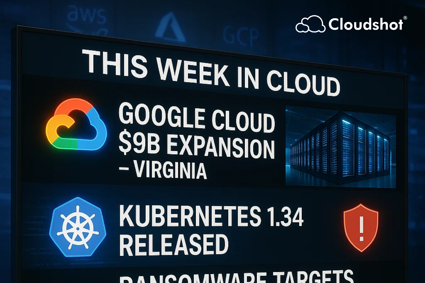 This Week in Cloud: Capacity Surges, Kubernetes 1.34, and Cloud Ransomware