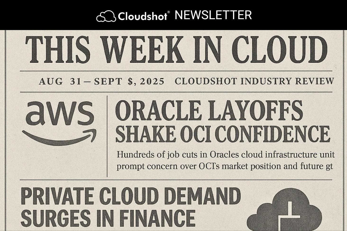 This Week in Cloud: Oracle Layoffs, Private Cloud Demand, and Meta’s $10B Google Deal